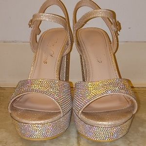 Champagne Sparkly heels